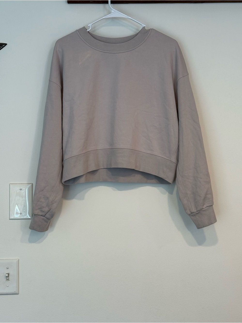 lululemon athletica Cropped Crewneck Sweatshirt - Taupe